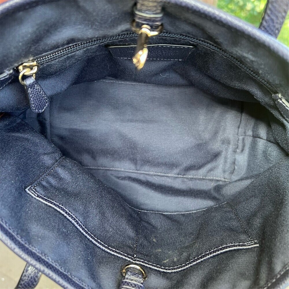 COACH Shoulder Bag Leather Mini City Tote Blue w Gold Hardware F34871 AUTHENTIC - Picture 8 of 10
